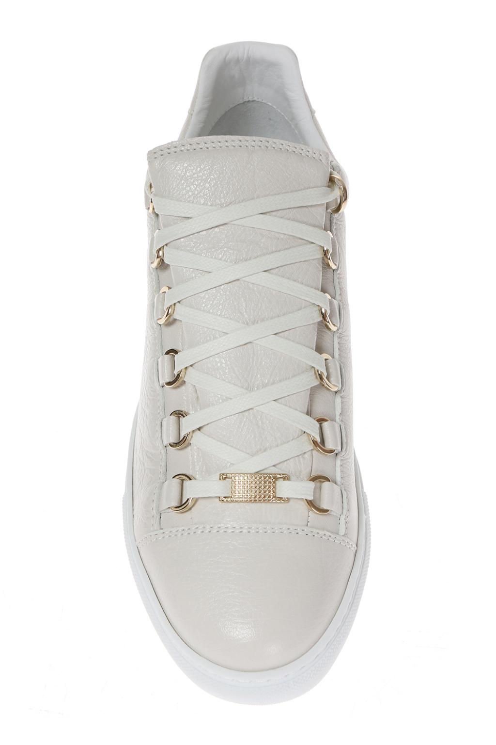 Balenciaga white arena hot sale crinkled leather sneakers